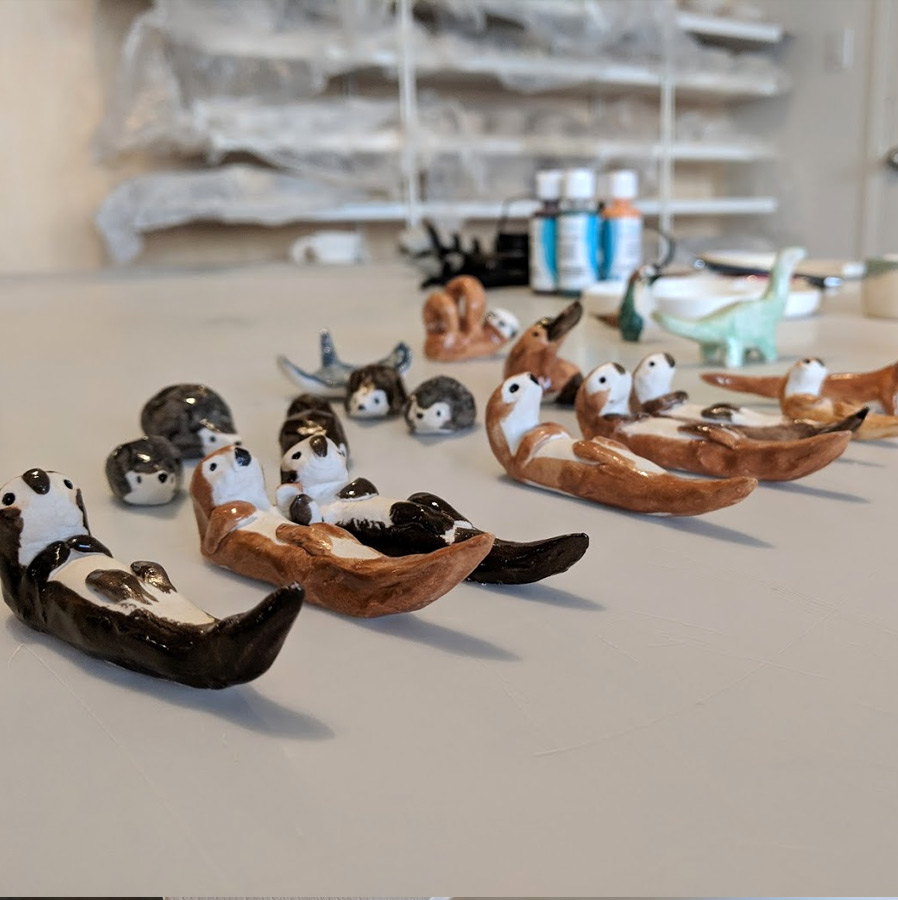 my very first batch of figurines