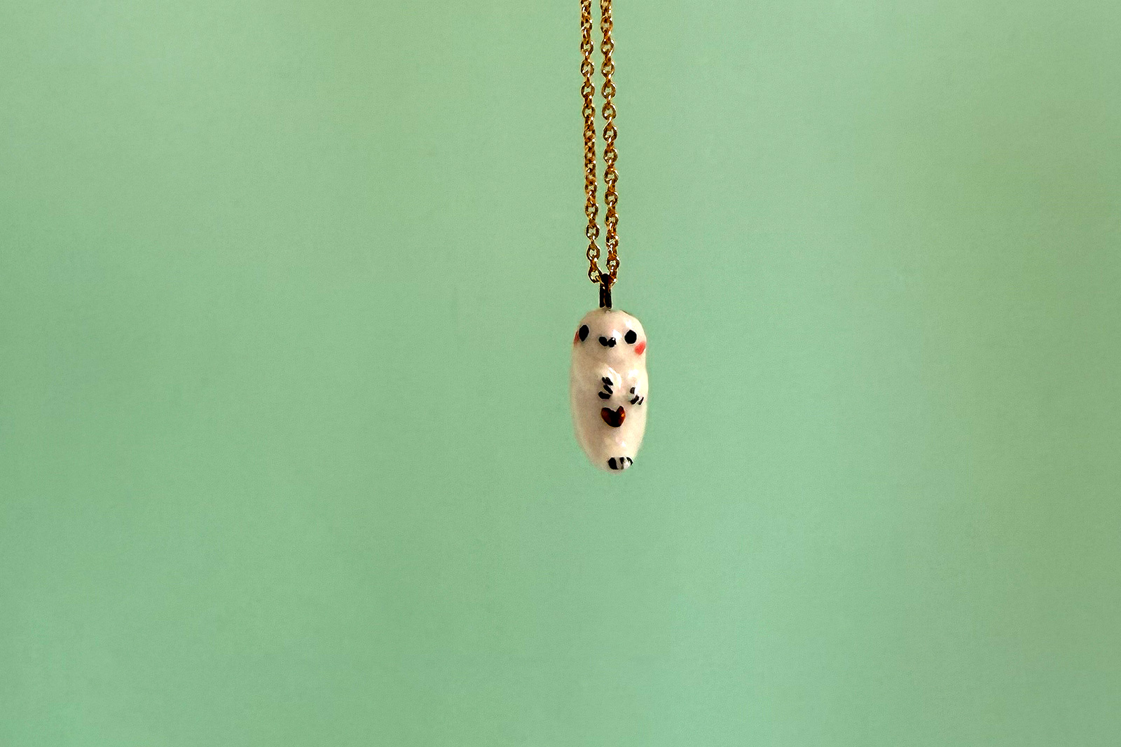 Porcelain Pendant - Baby Seal