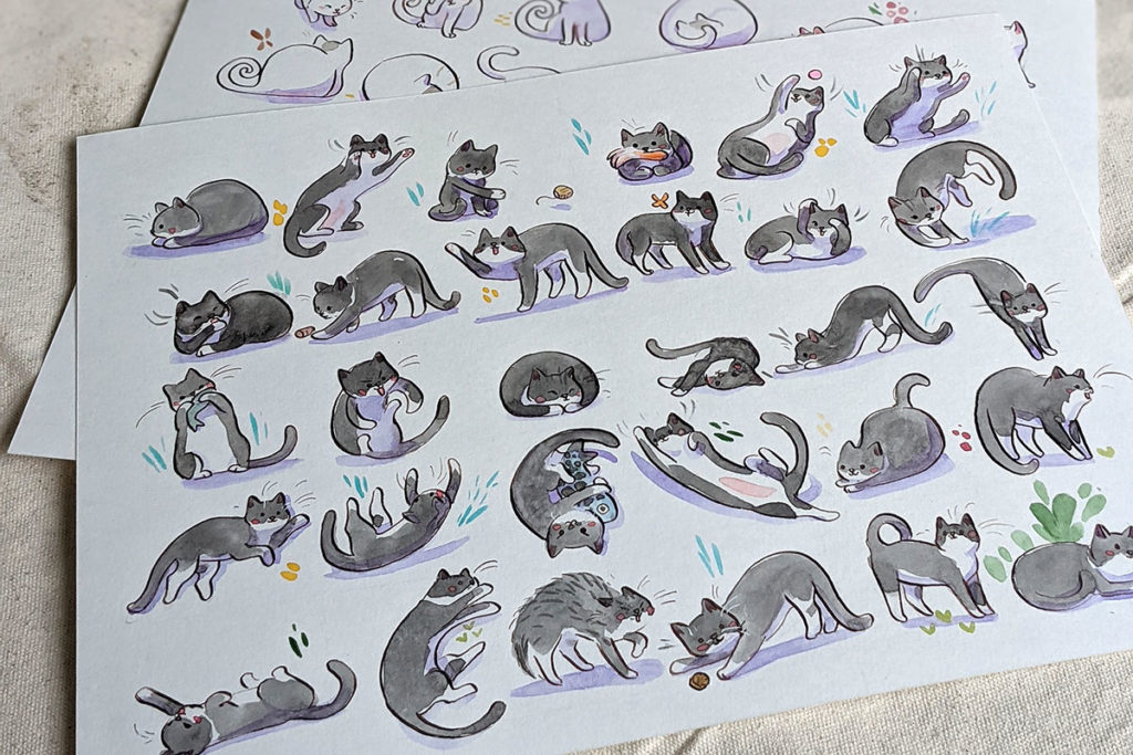 commissioning art : a watercolor portrait pattern