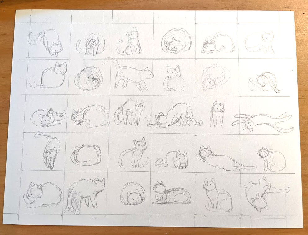 cat portrait sketch