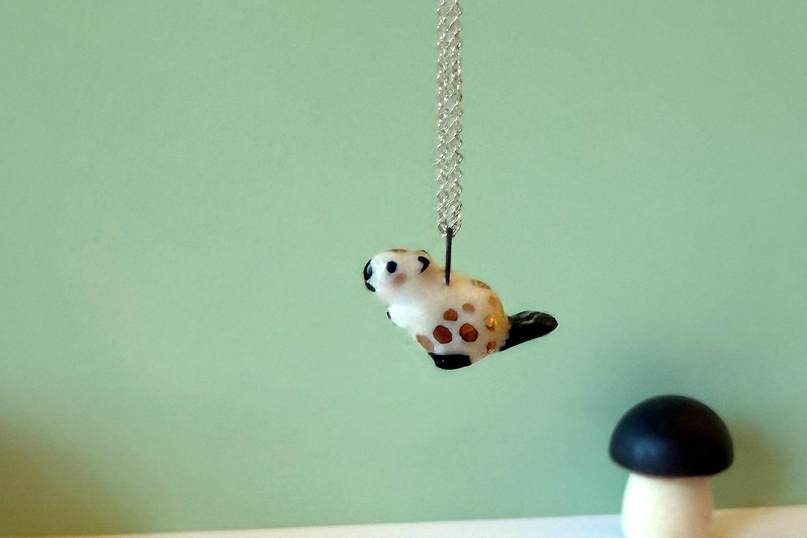 Pendentif Céramique : Castor