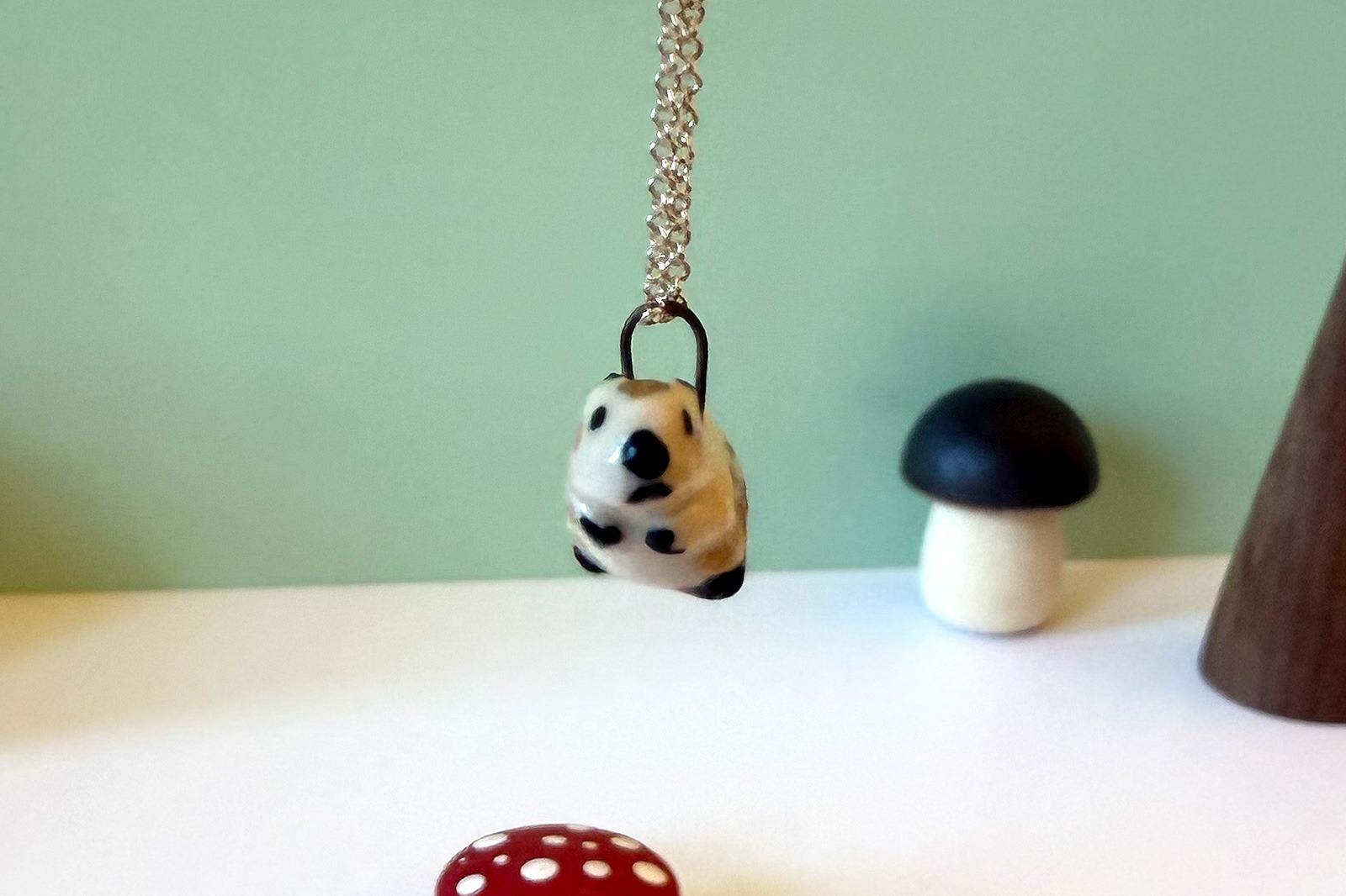 Alternative view of Pendentif Céramique : Castor