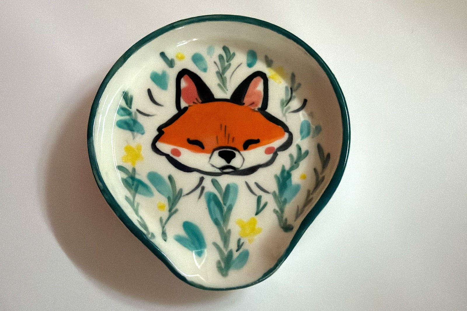 Porcelain Spoon Rest : Red Fox