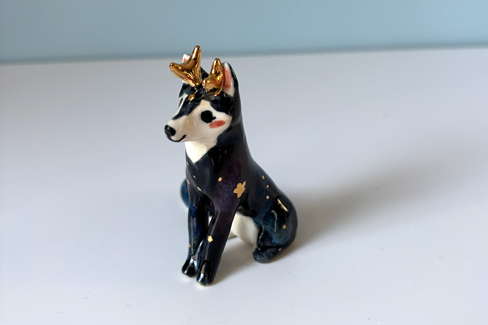 Alternative view of Ceramic Figurine : Antlered Fox