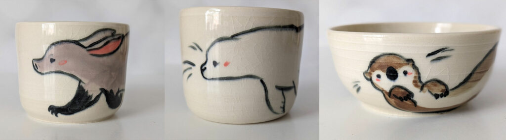 smudgy blurry underglaze
