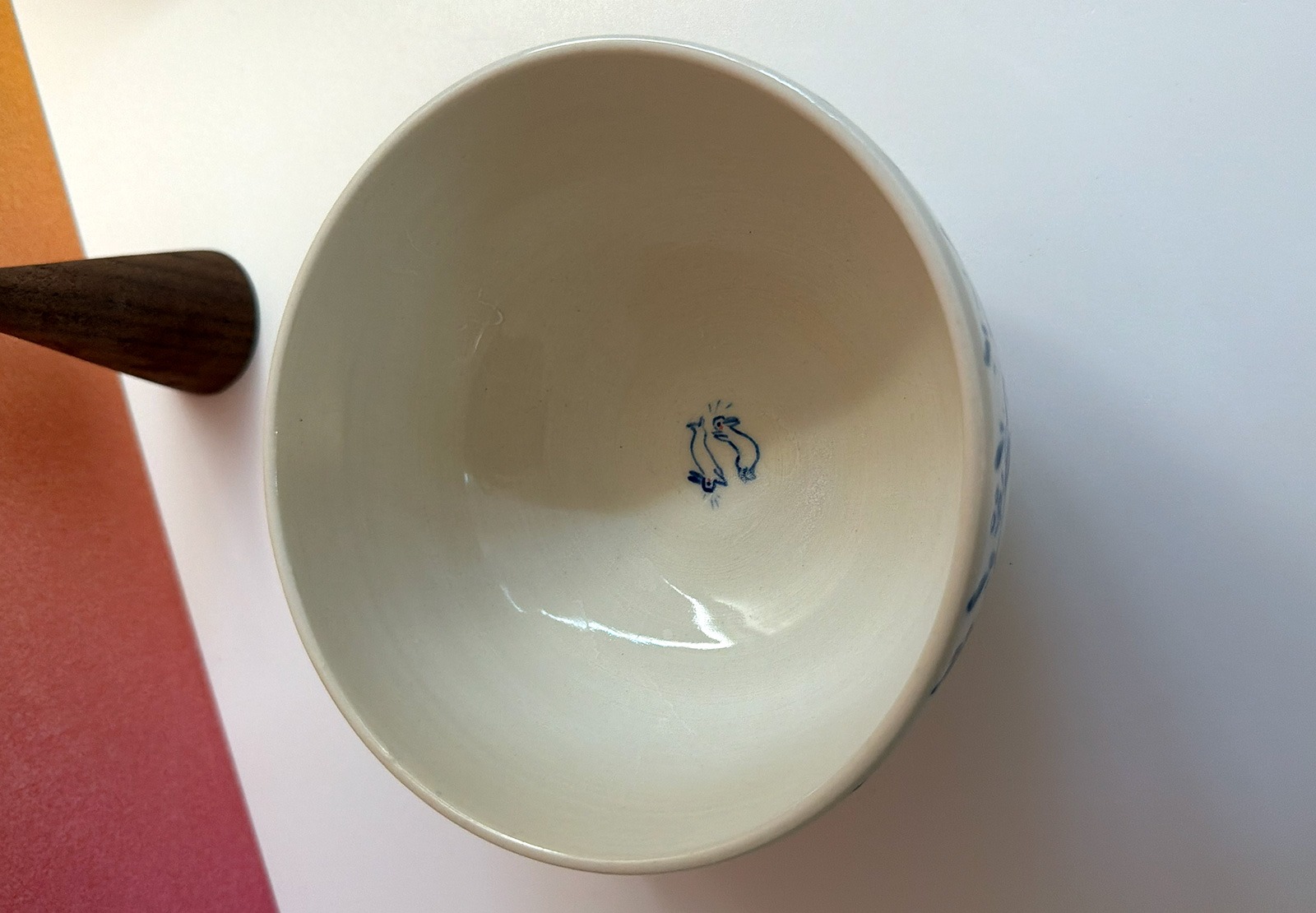 Alternative view of Bowl - Blue Bunnies