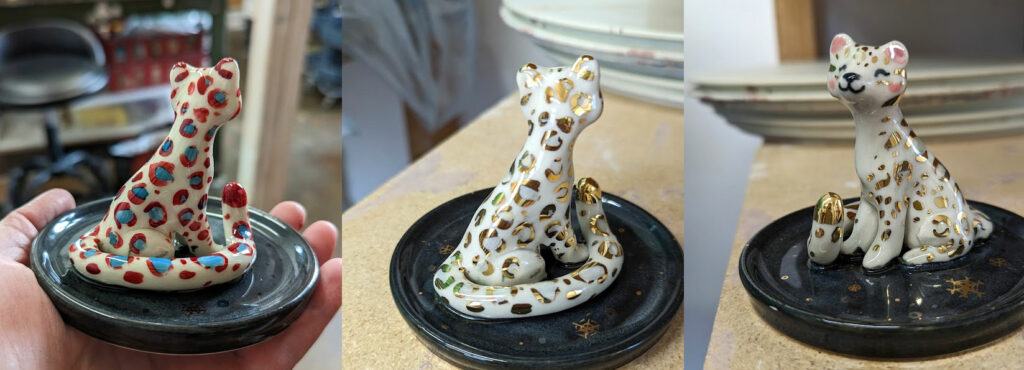 gold luster firing