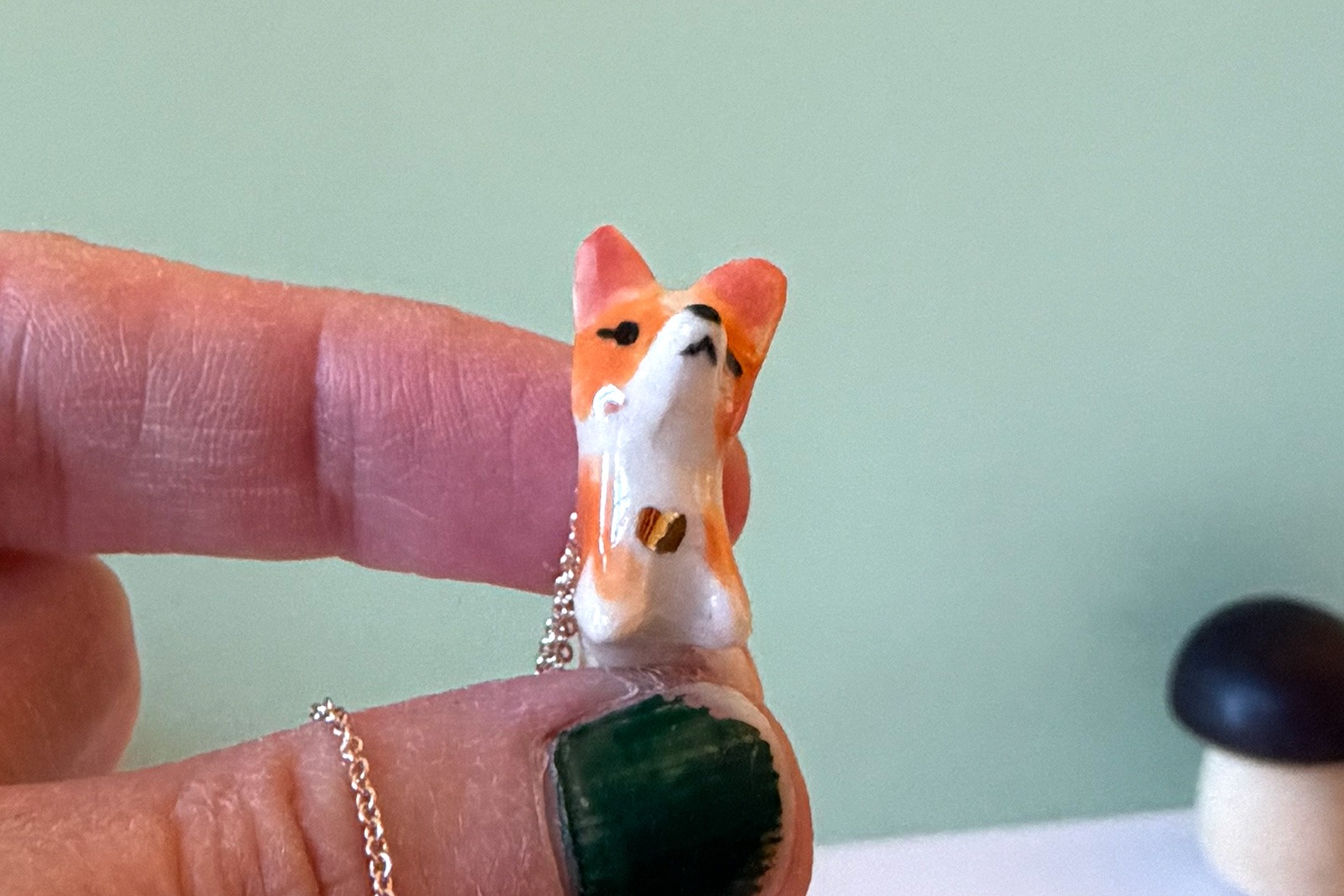 Pendentif - Corgi Porcelaine et Or – Image 6