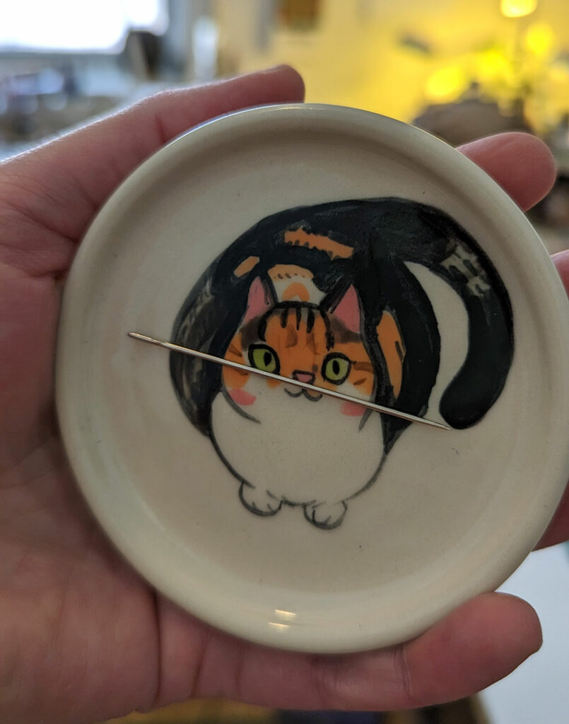 a magnetic dish for needles