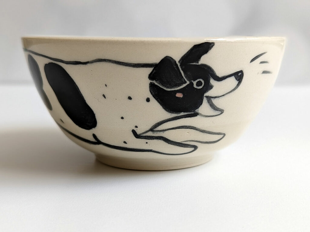 Dog portrait bowl