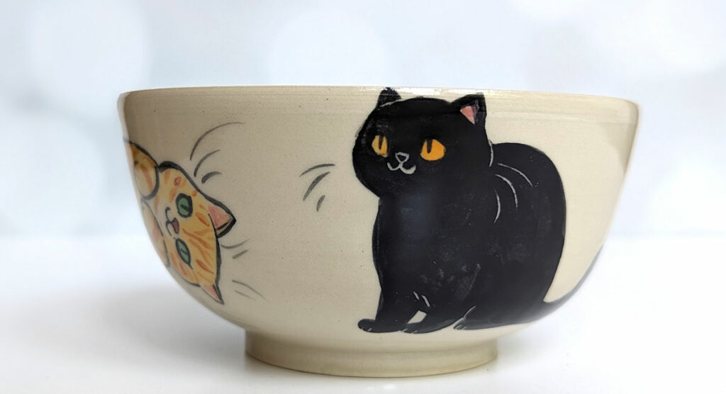 three cats bowl