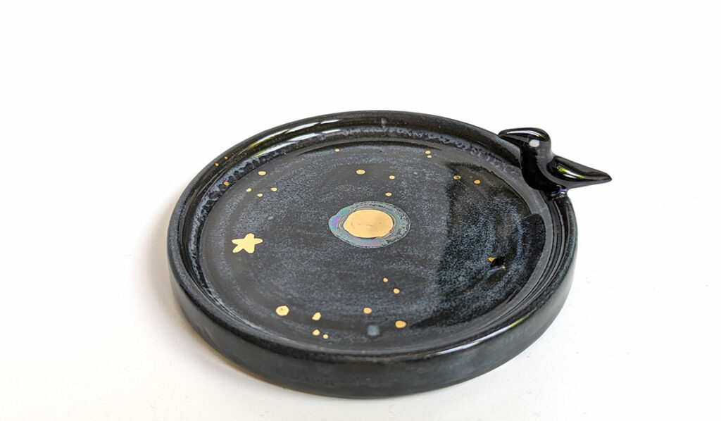 crow full moon jewelry tray