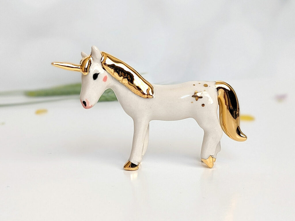 gold unicorn figurine