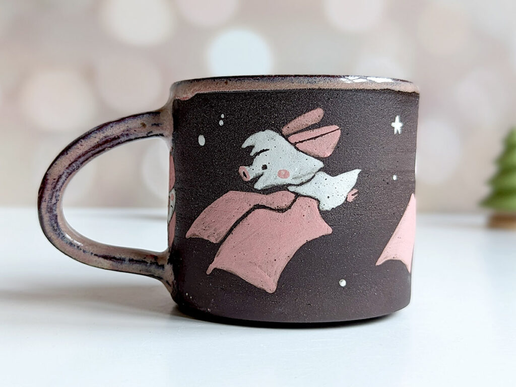 albino bat mug