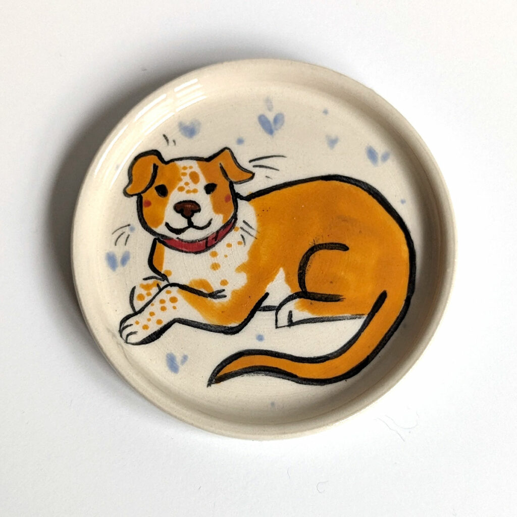Dog portrait saucer