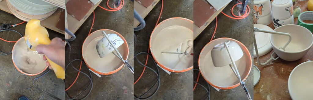 beginners guide to glazing pottery : dipping glaze