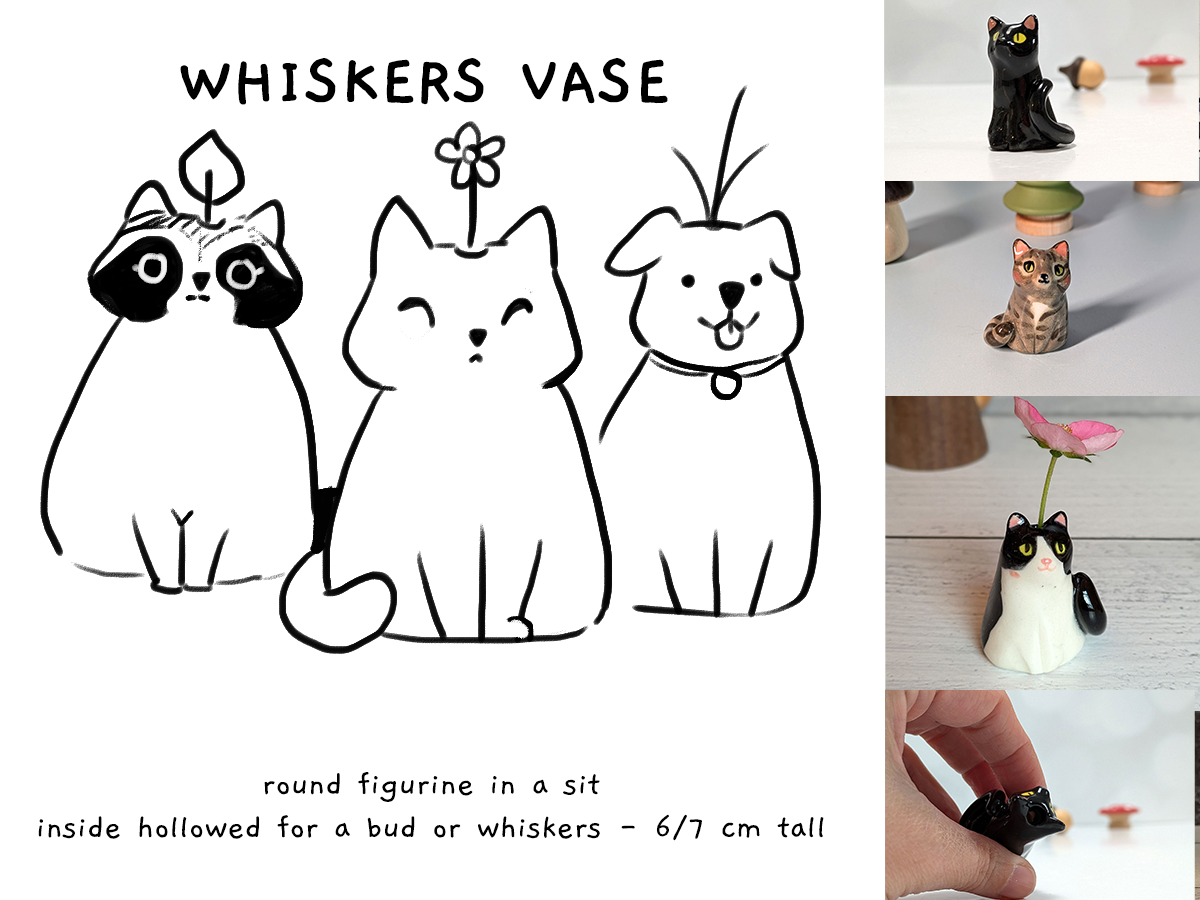 Commission - Whiskers Vase