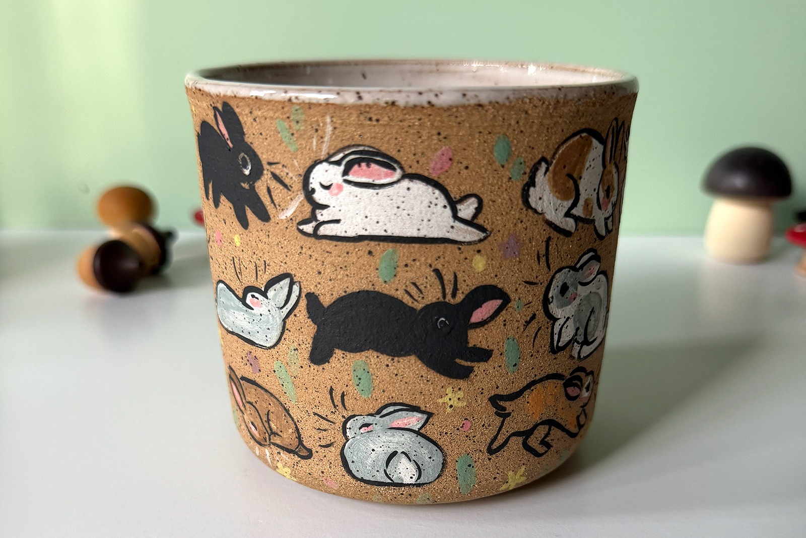 Alternative view of Cup Speckled : Too Many Bunnies