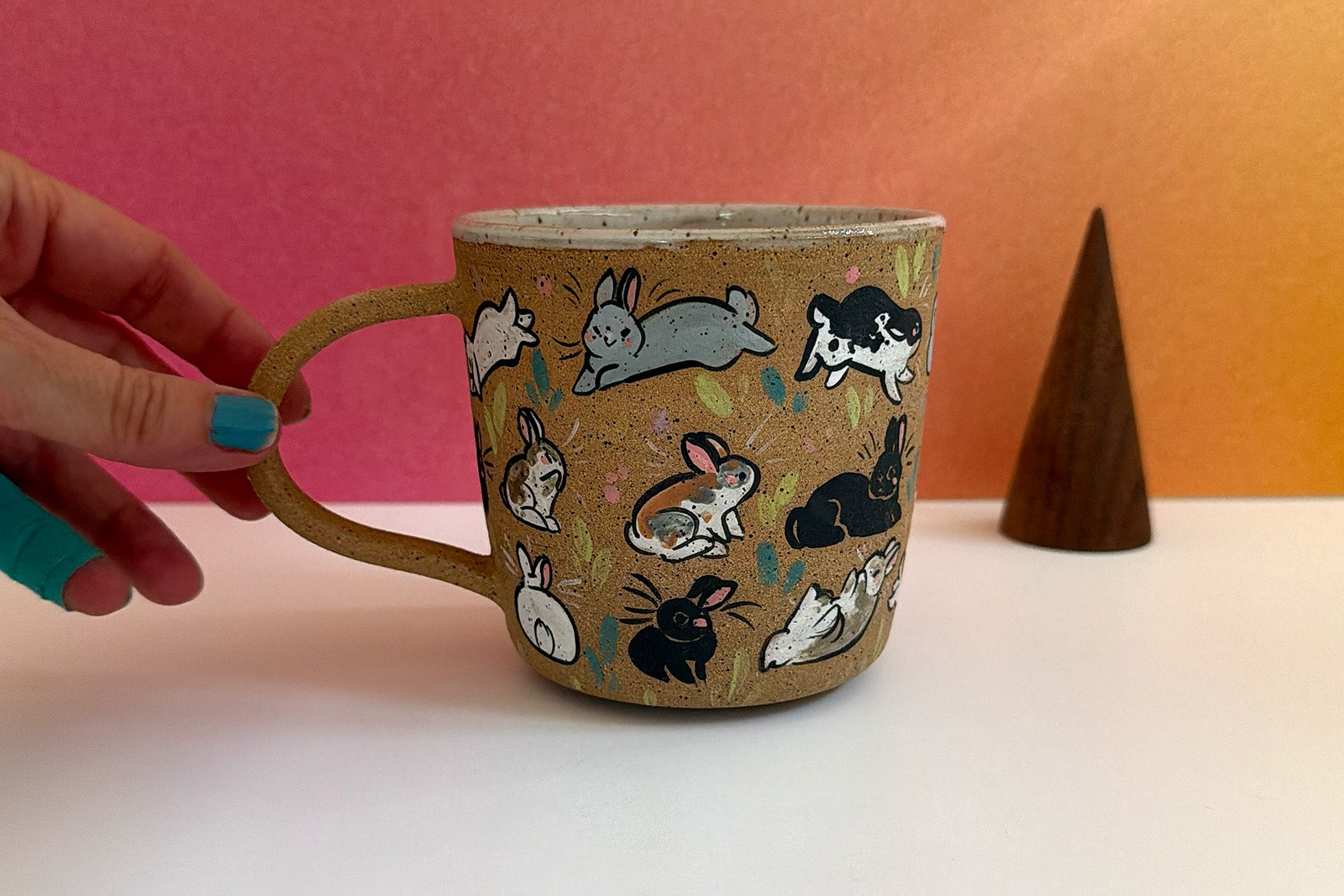 Mug - Speckled - Too Many Bunnies