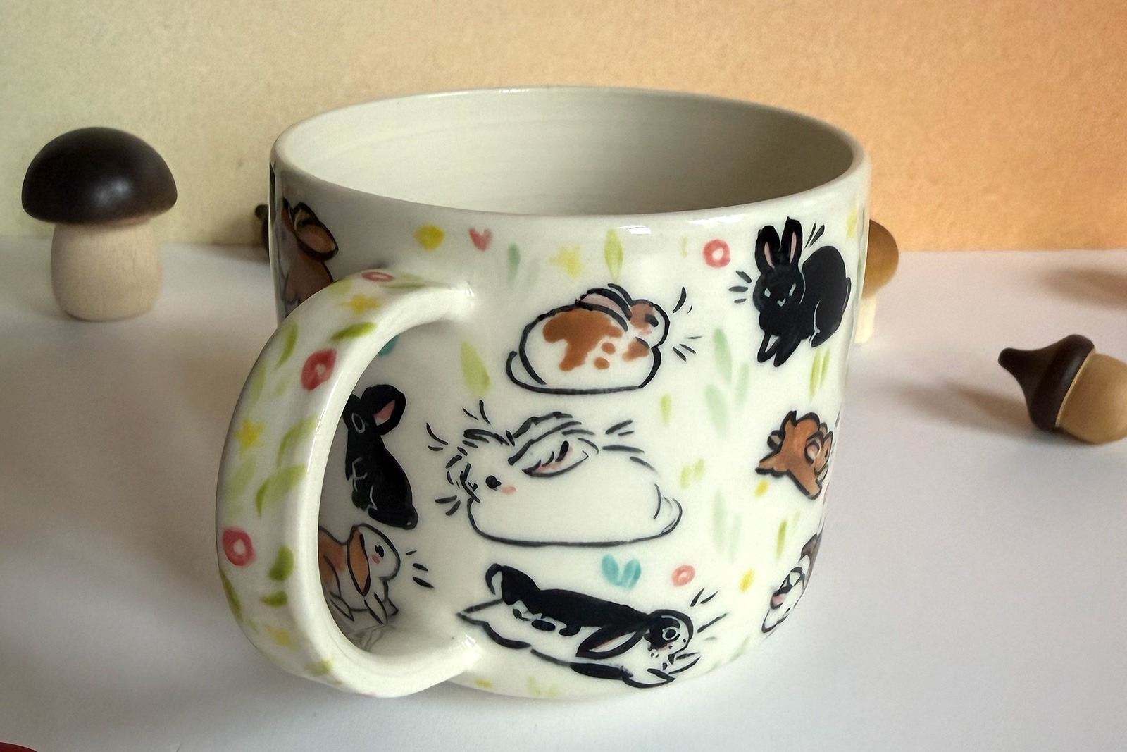 Alternative view of Cup : Too Many Bunnies