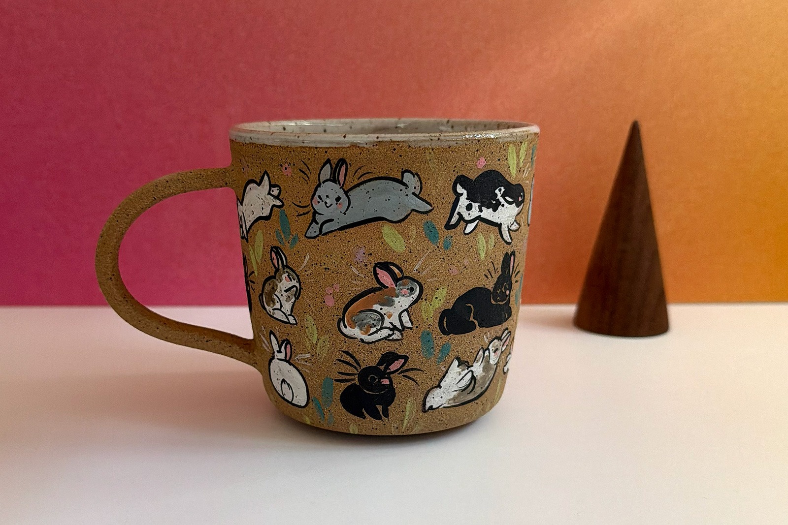 Alternative view of Mug - Speckled - Too Many Bunnies