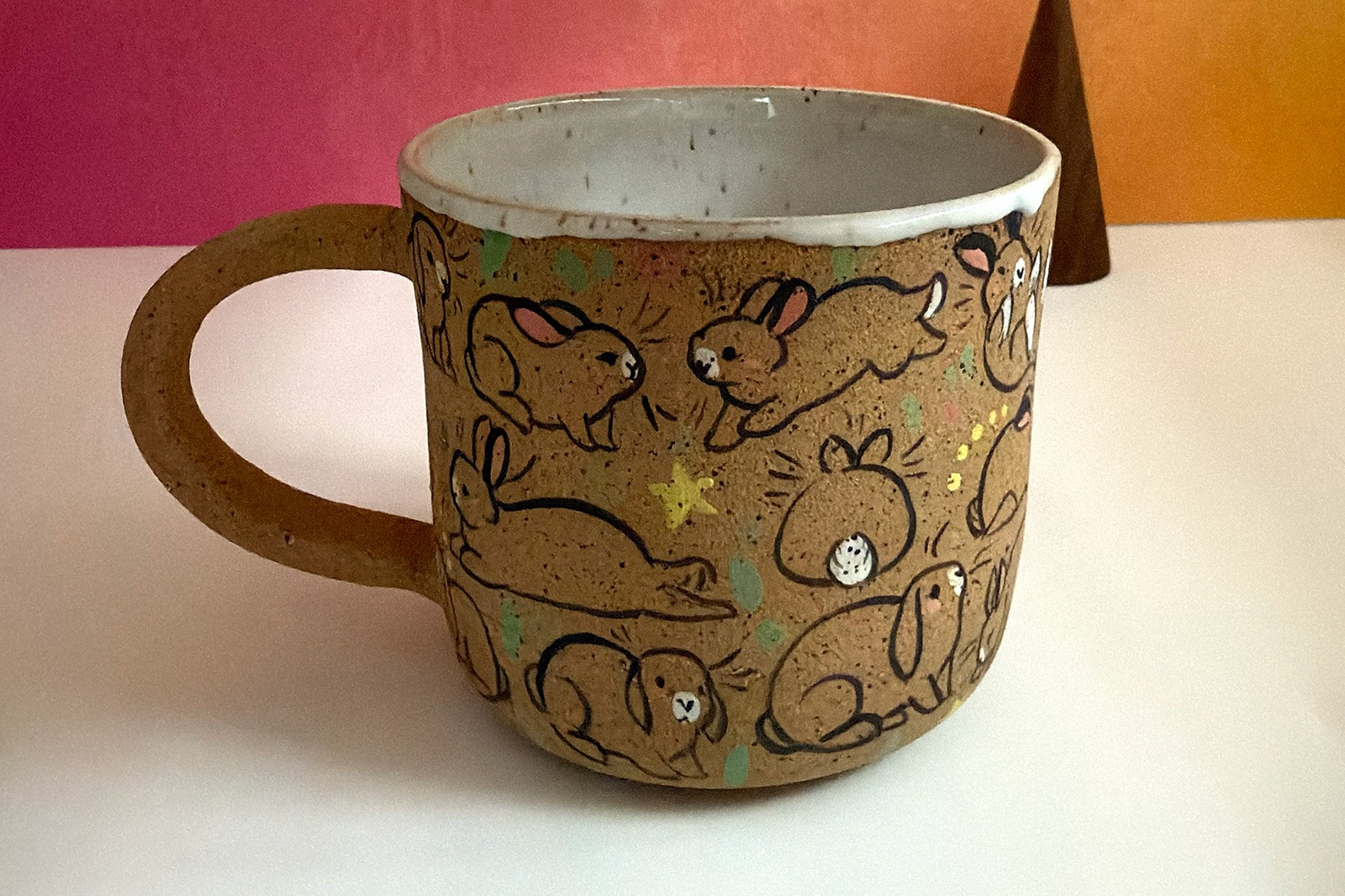 Mug - Speckled - Bunnies