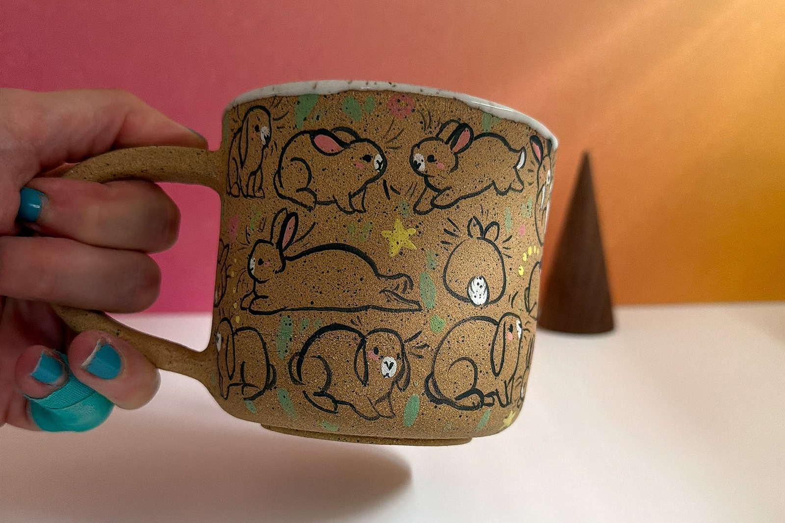 Mug - Speckled - Bunnies - Image 3