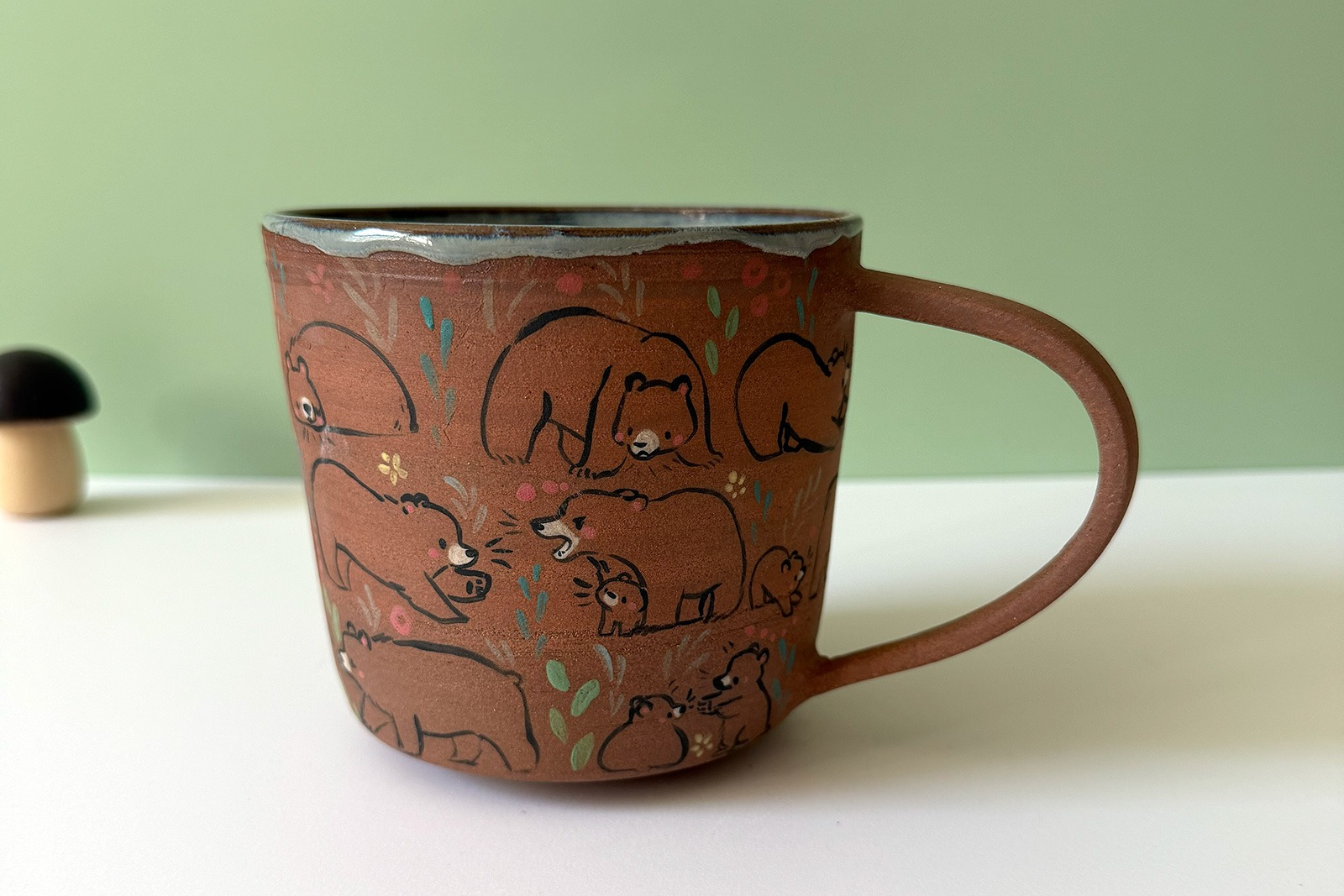 Alternative view of Mug - Red - Too Many Bears