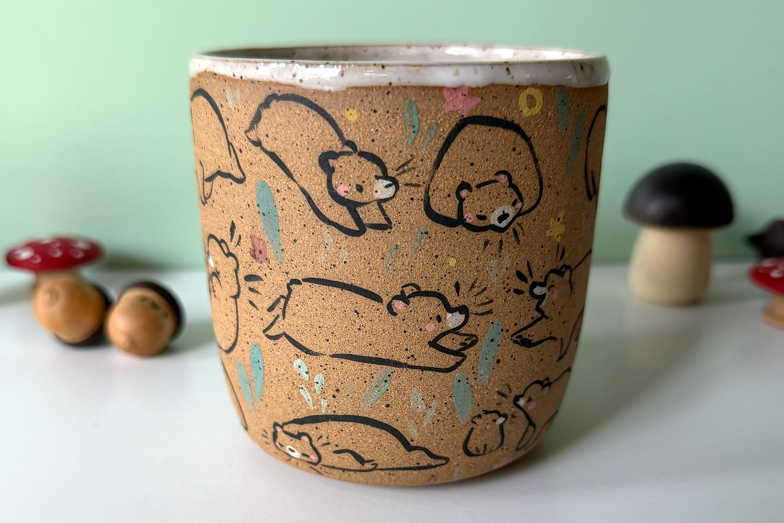Alternative view of Cup - Speckled - Too Many Bears