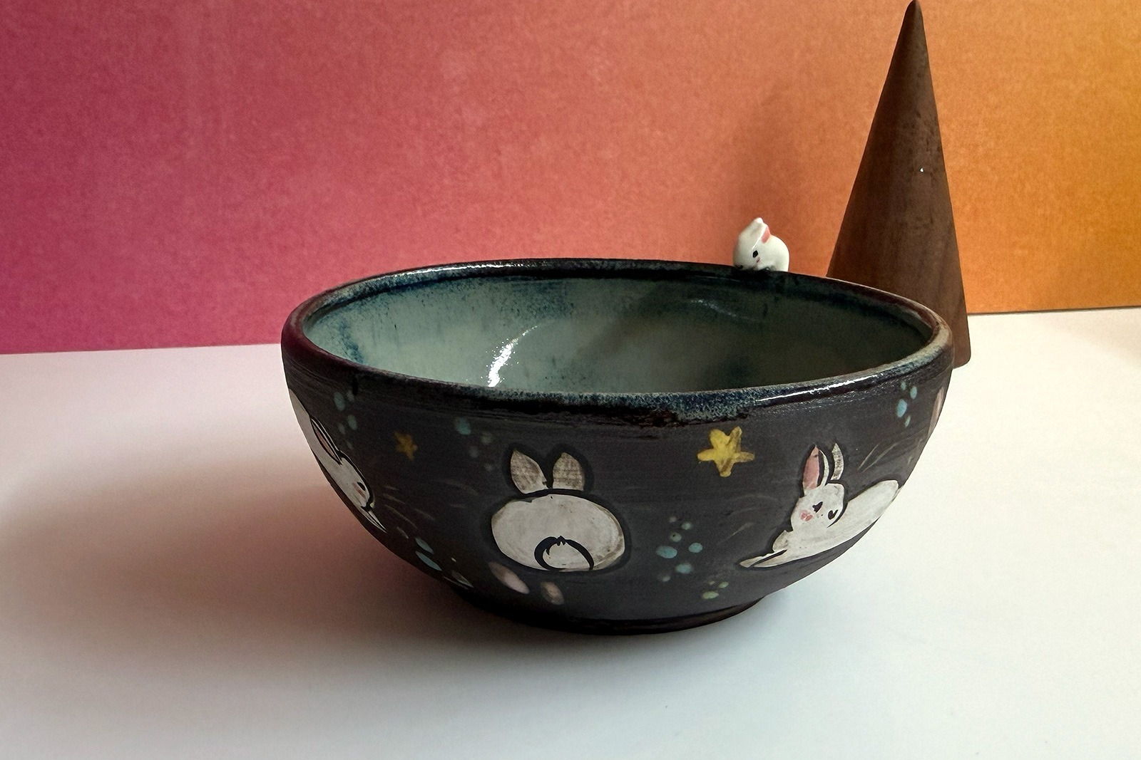 Alternative view of Ceramic Tea Cup - Sculpted Bunny