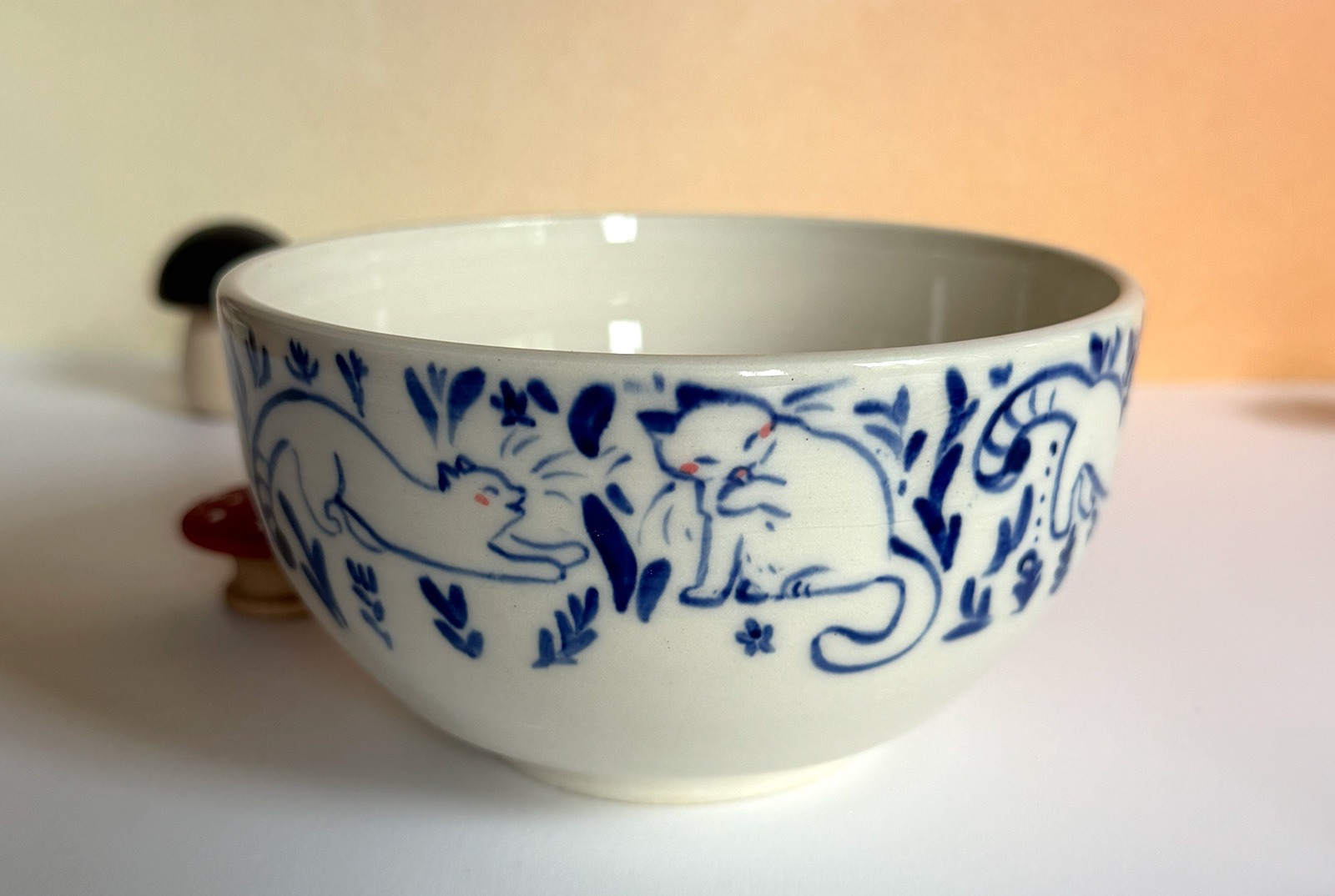 Bowl - Blue Cats