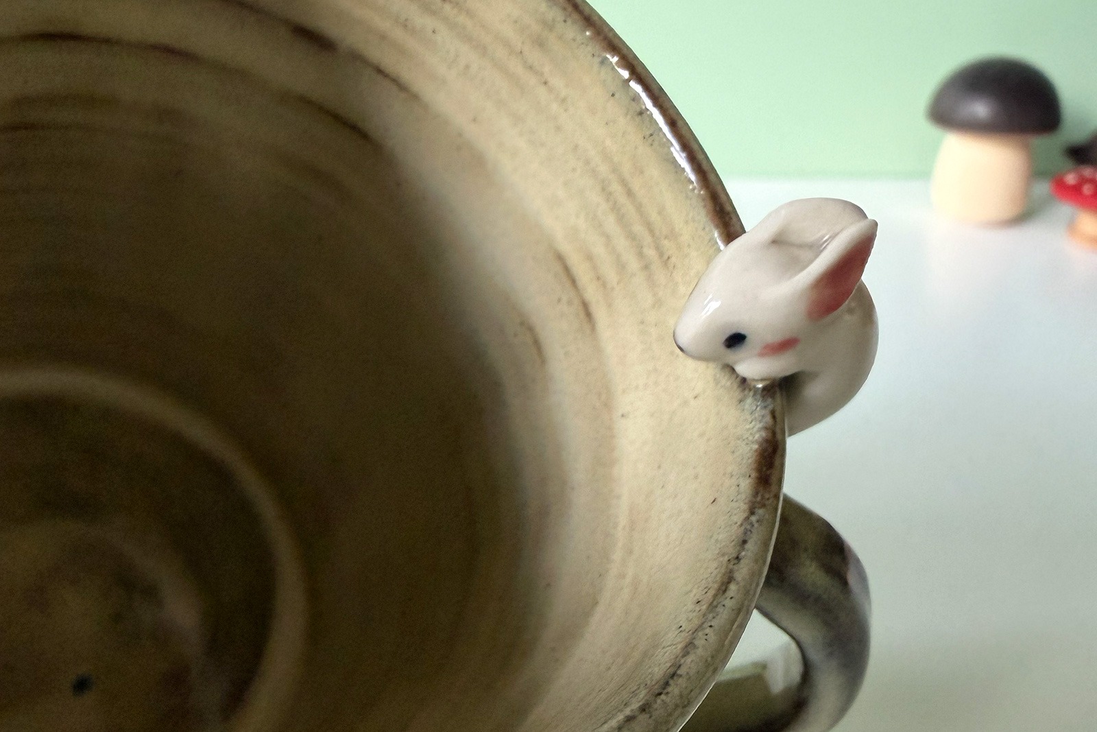 Small Cup - Sculpted - Strawberry Bunnies - Image 8