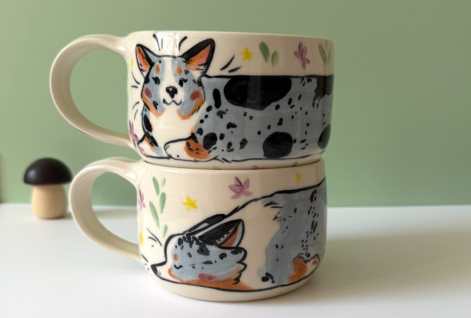 Latte Mug - Cardigan Corgi Merle