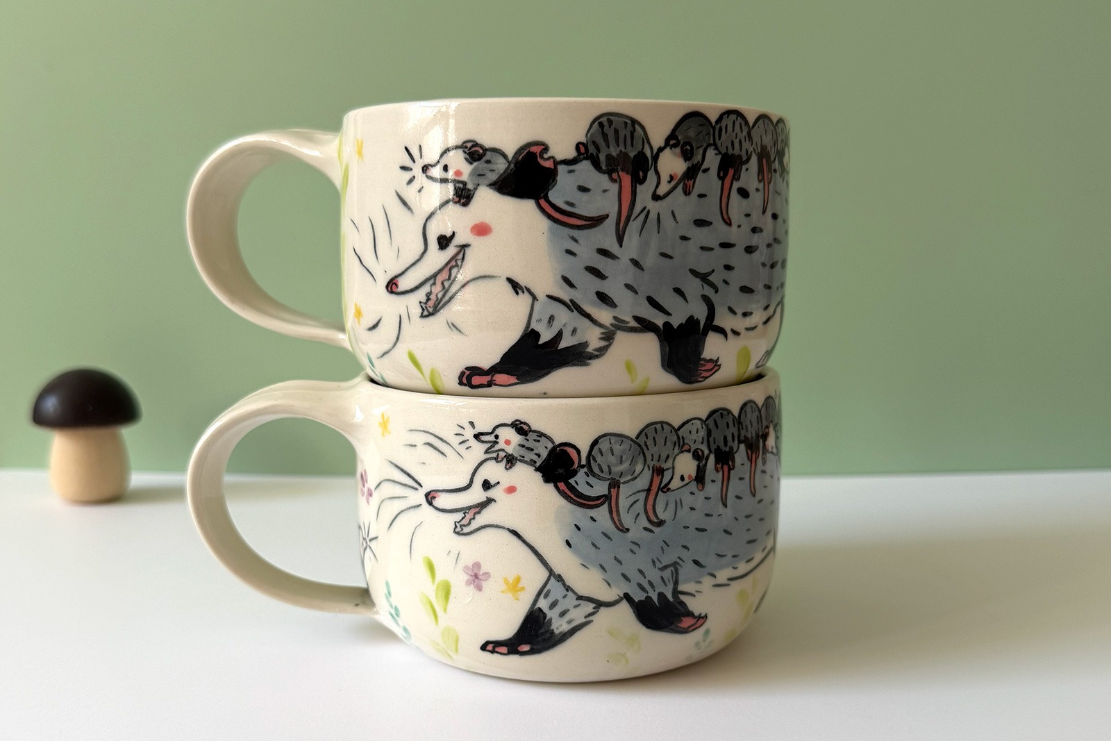 Latte Mug - Opossums