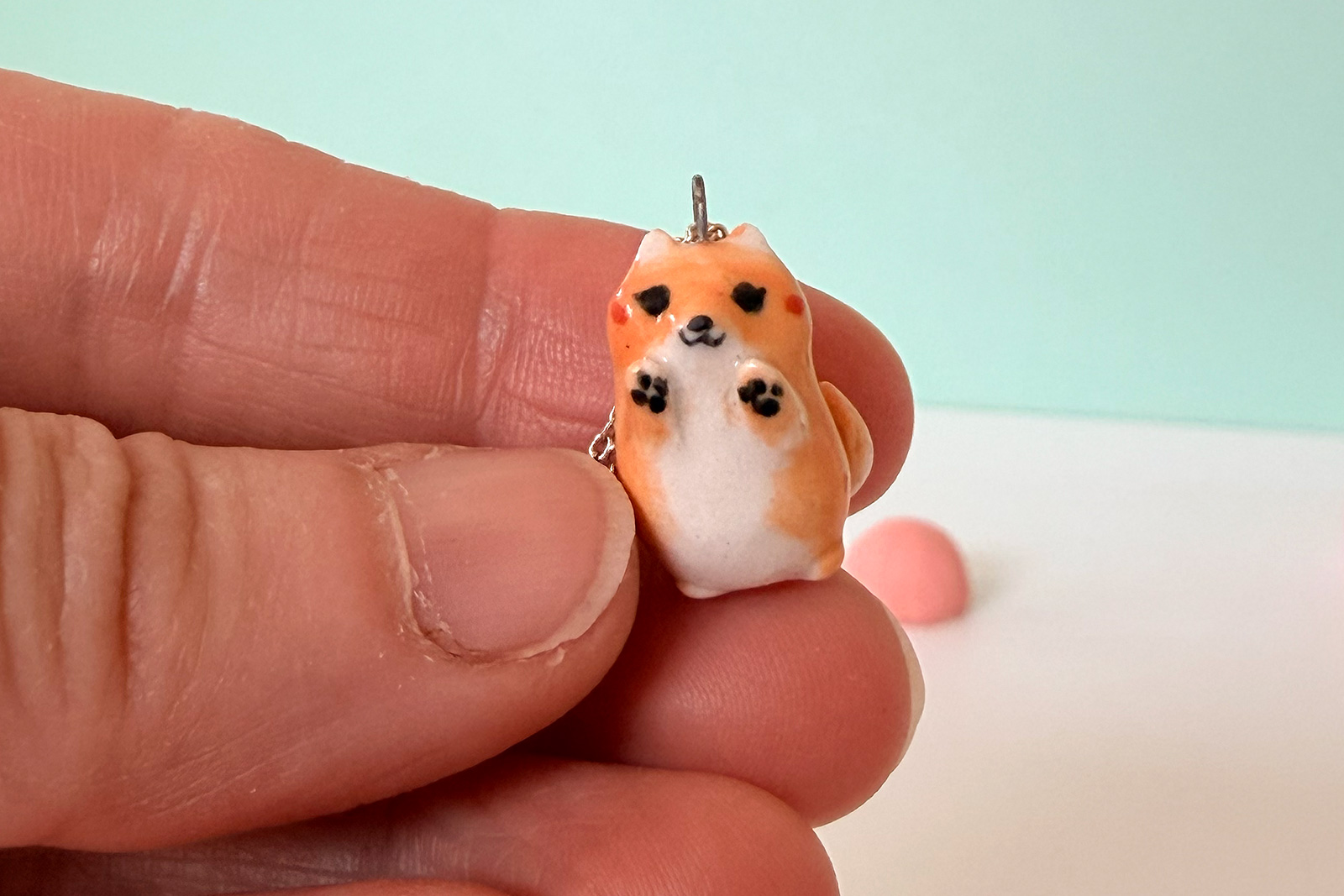 Porcelain Pendant - Pomeranian