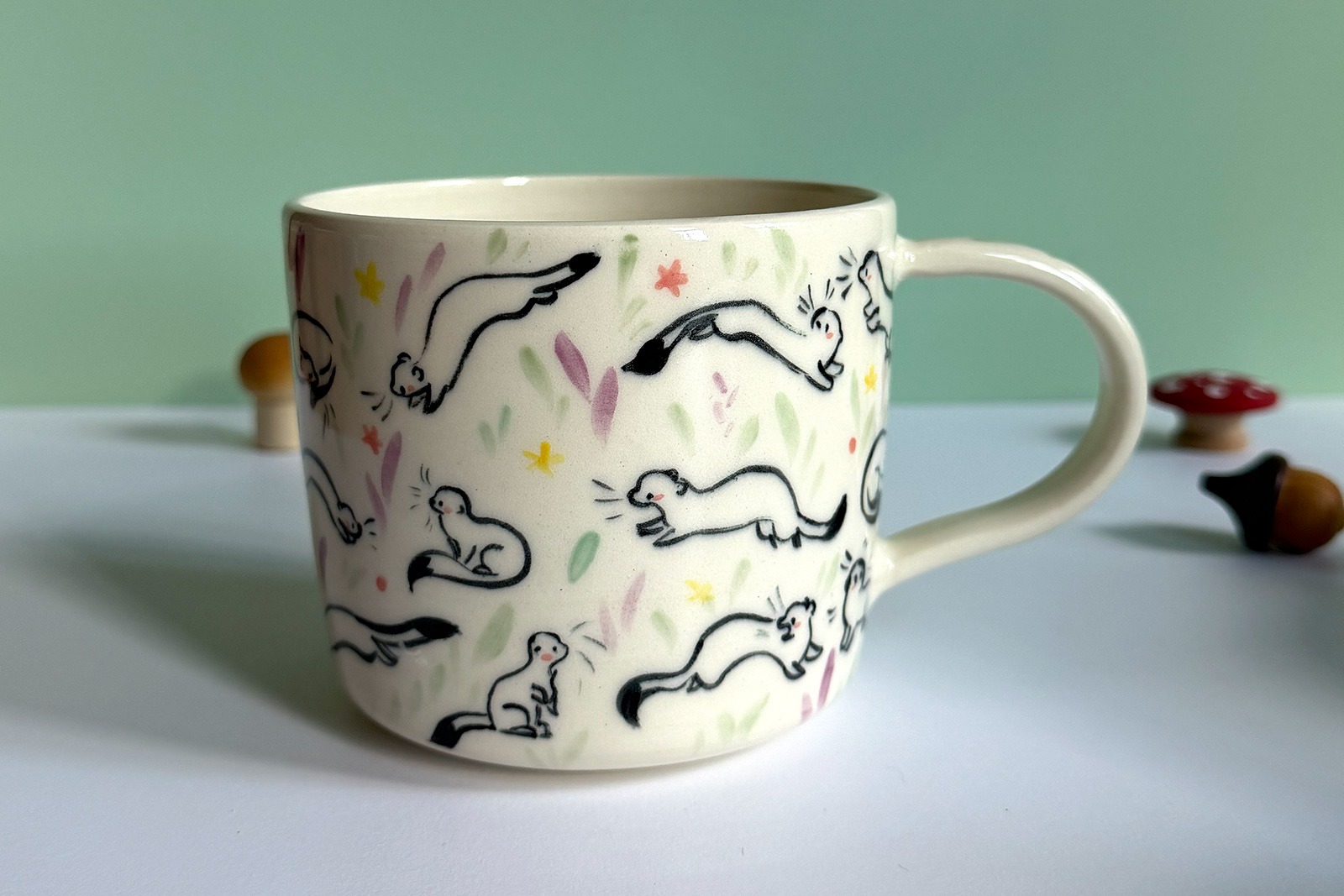 Alternative view of Mug - Too Many Ermines