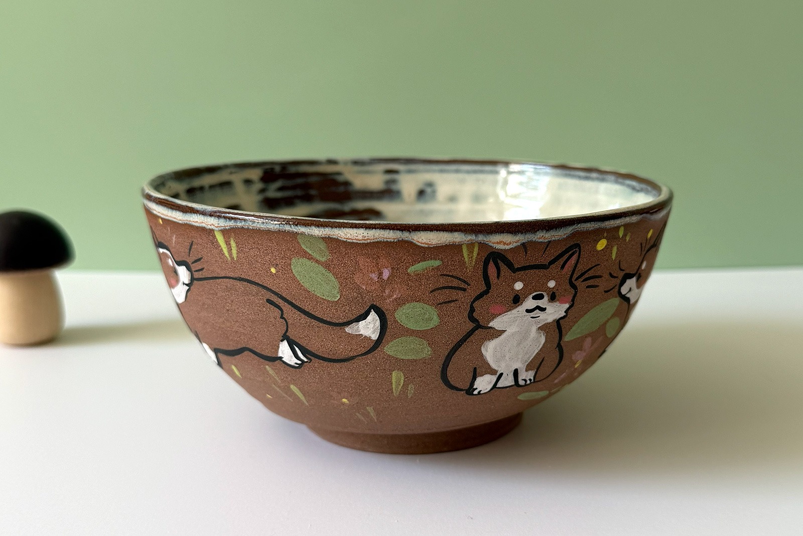 Alternative view of Bowl - Stoneware - Corgis