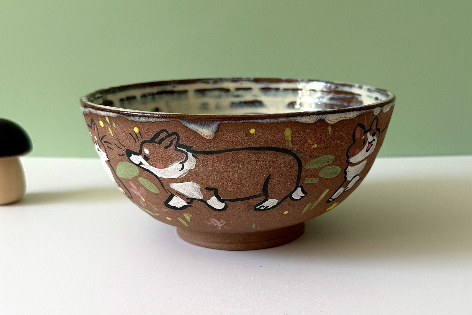 Bowl - Stoneware - Corgis