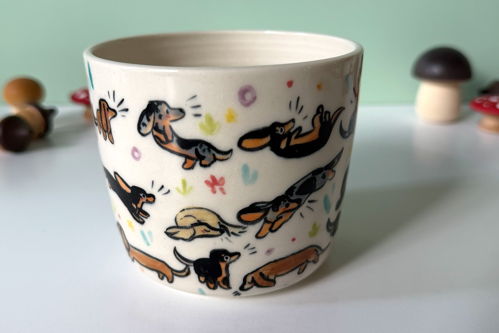 Alternative view of Cup - Too Many Dachshunds