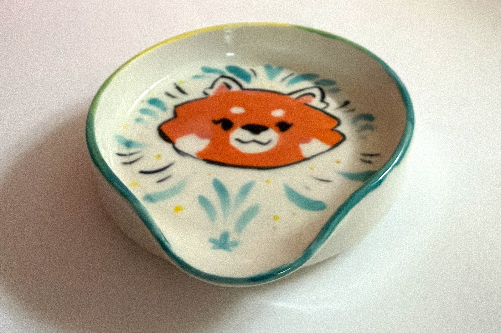 Alternative view of Porcelain Spoon Rest : Red Panda
