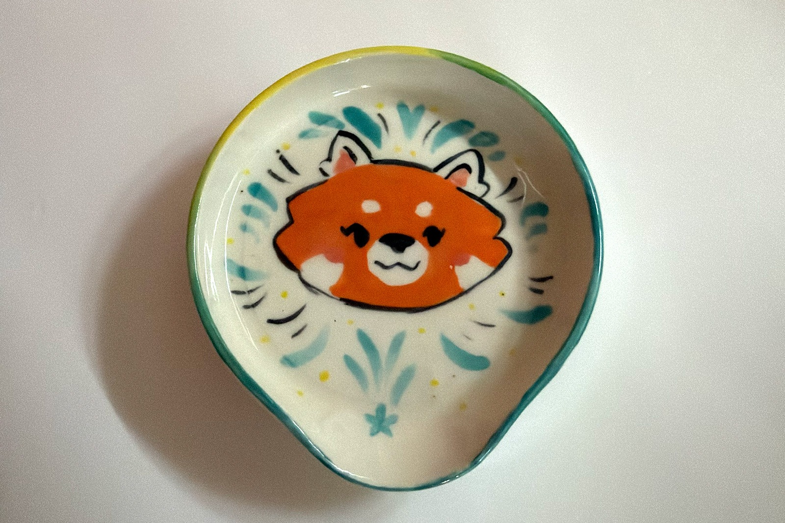 Porcelain Spoon Rest : Red Panda